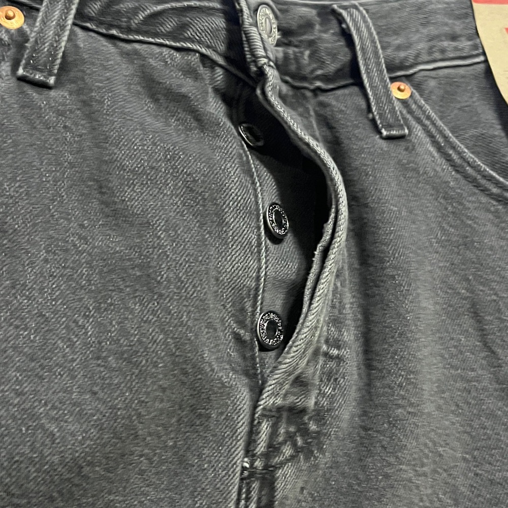 Levi’s Black Denim Side Slit Midi Jean Skirt - Picture 5 of 10